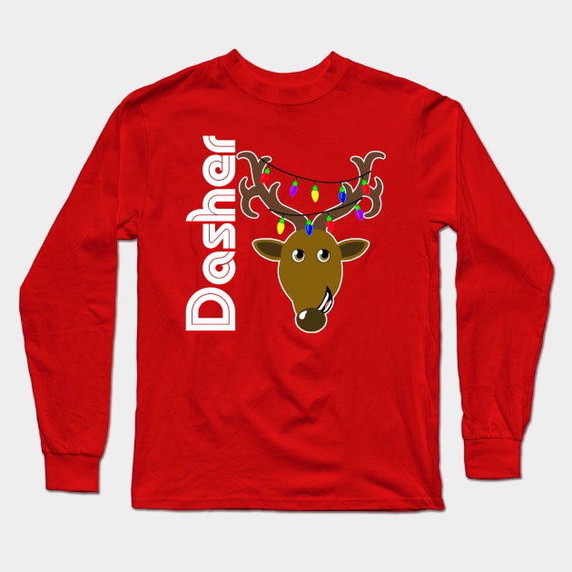 Family Christmas Photo "Dasher" Design Long Sleeve T-Shirt by TonTomDesignz